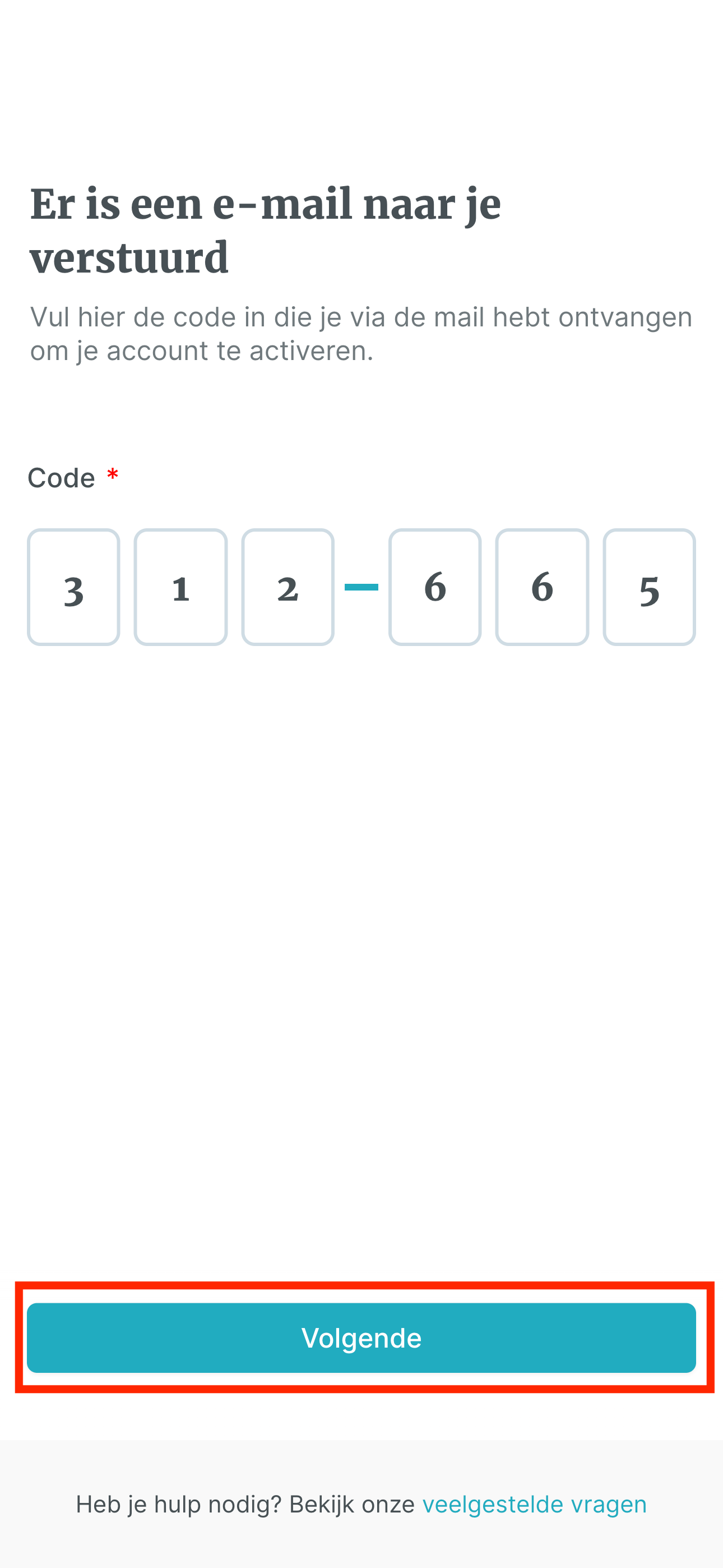 Koppelcode ingevoerd.png