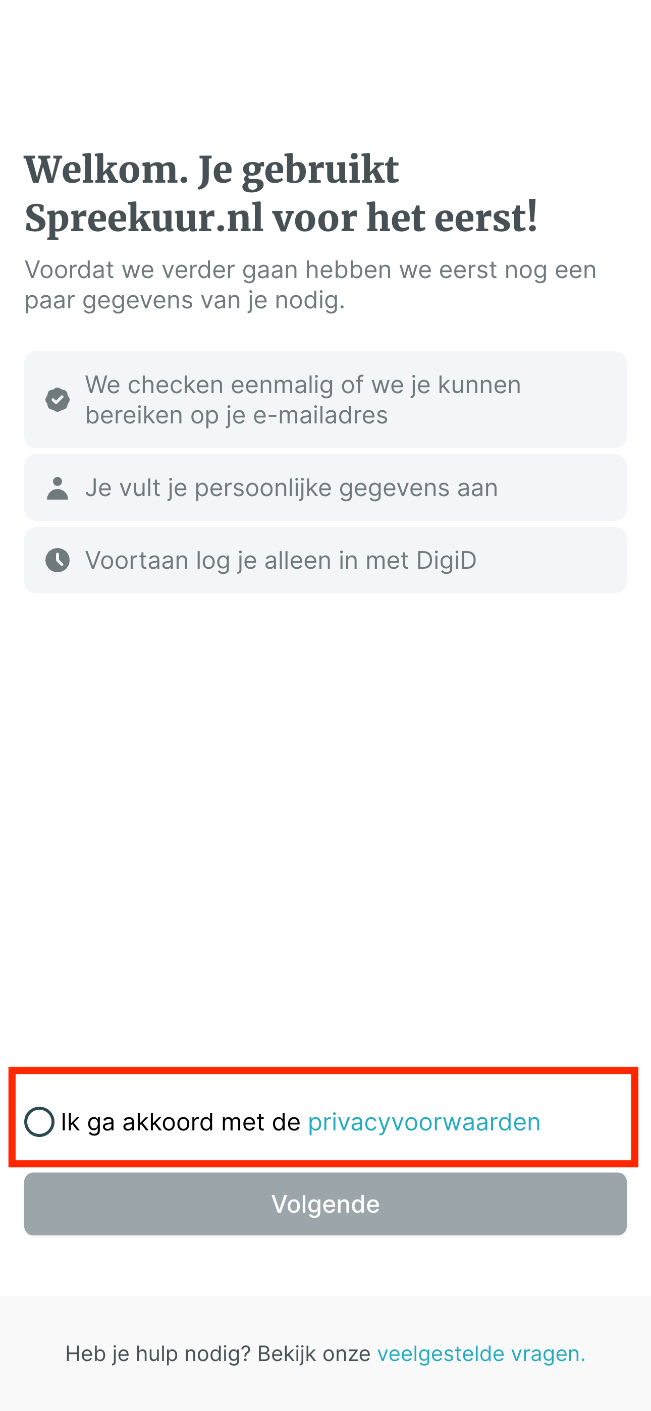 Melding eerste keer Spreekuur.nl.png