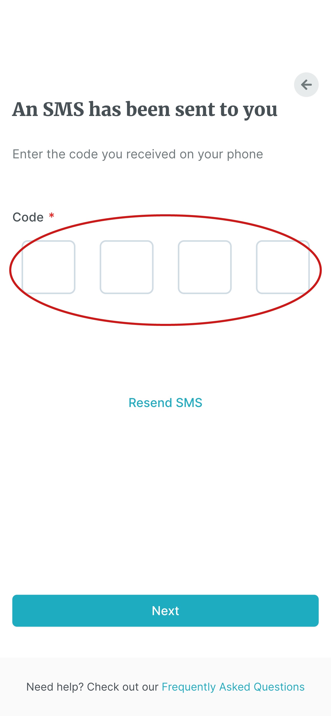 6. Vul de SMS code in.jpg
