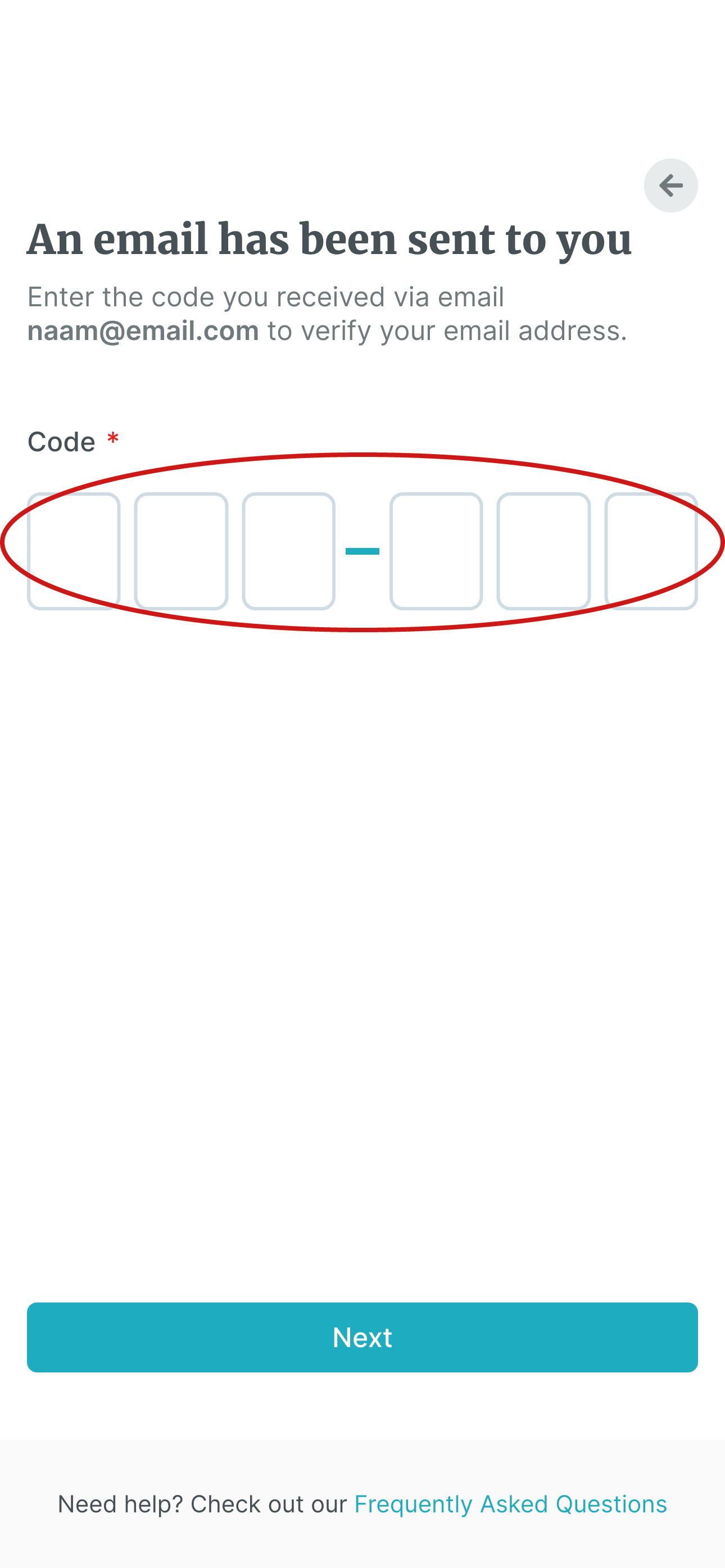 7. Voer code uit de email in.jpg